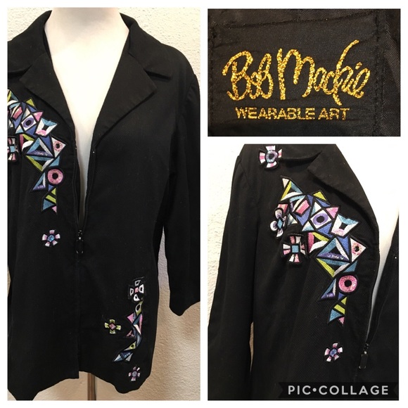 Bob Mackie Tops - 3/4 in Sleeves Light Statement Jacket or Top/Lined